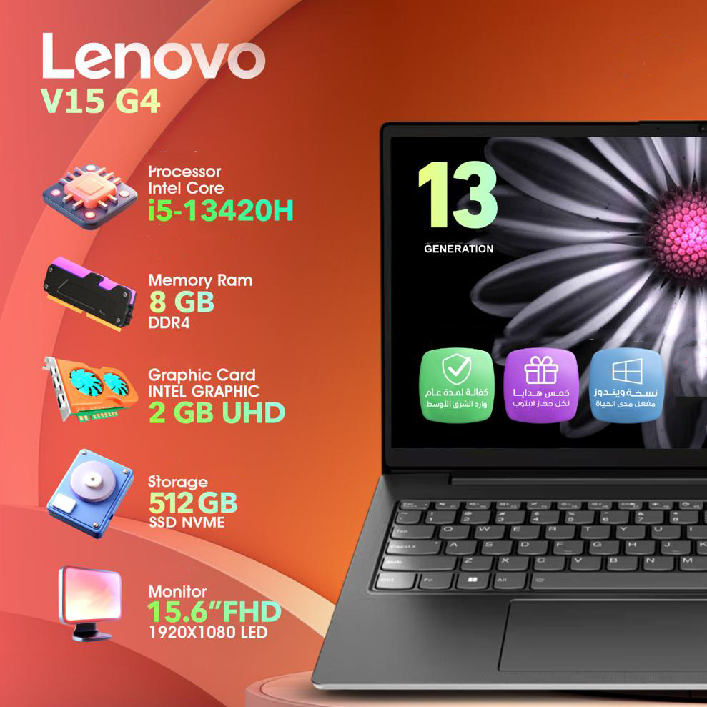 Lenovo V15 G4| i5 13th Gen | 8GB RAM | 512 SSD