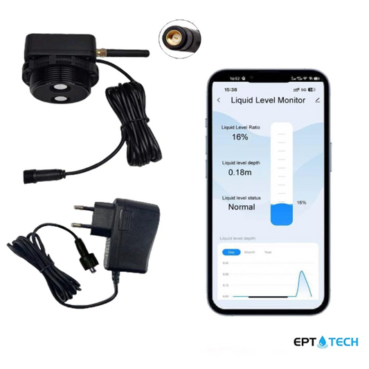 Wireless Tank Level Meter | WiFi Sensor | External Antenna |Stainless | EPTech.WiFi.Plus