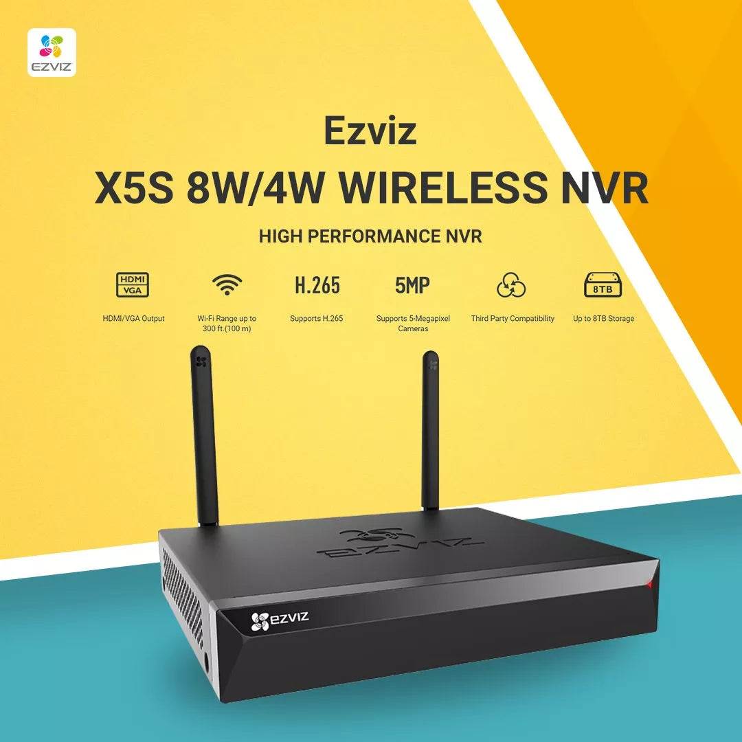 جهاز تسجيل كاميرات شبكي لاسلكي (NVR) EZVIZ X5S-8W جهاز تسجيل كاميرات شبكي لاسلكي (NVR) EZVIZ X5S-8W