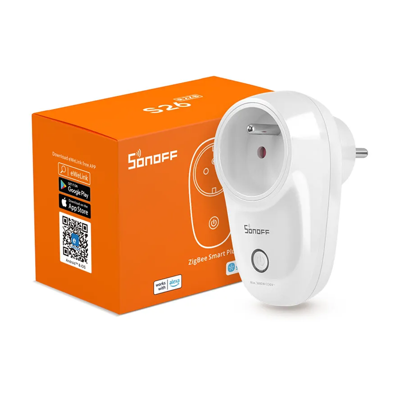 Sonoff S26R2ZBTPF is a Zigbee 3.0 smart plug