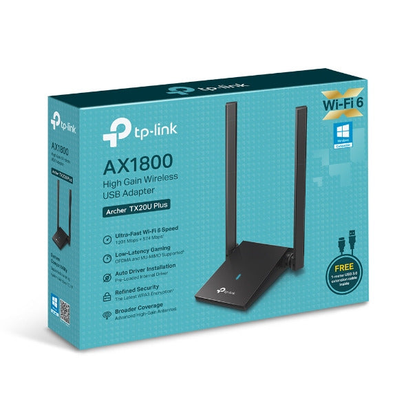 TP-Link Archer TX20U Plus - AX1800 Dual Antennas High Gain Wireless USB Adapter