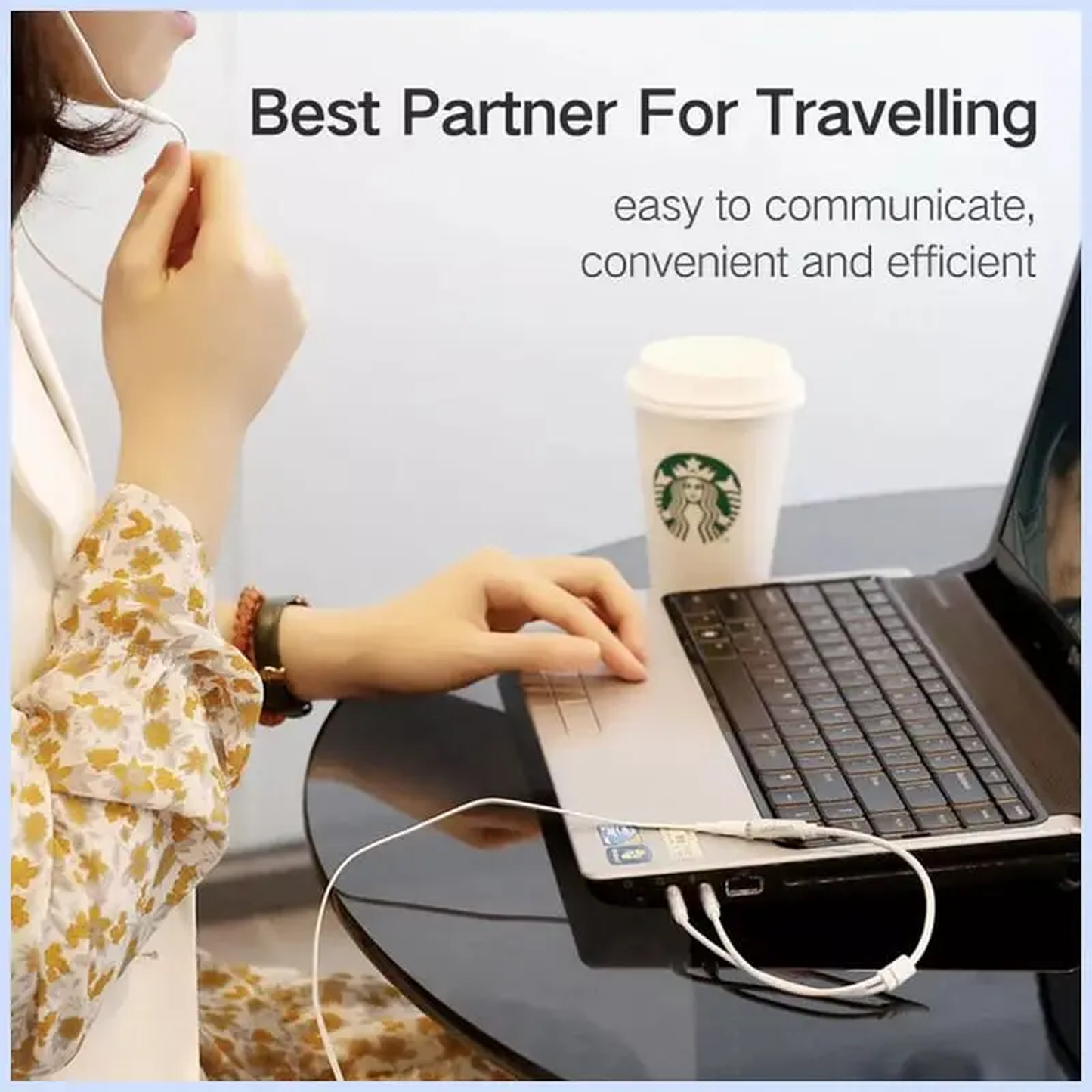 كابل موزع صوت من يوجرين 3.5 مم أنثى إلى 2 3.5 مم ذكر ABS Case /AV140