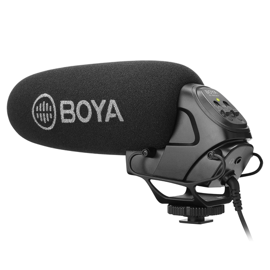 ميكروفون BOYA MIC-BY-BM3031 فائق القلبية مثبت على الكاميرا 