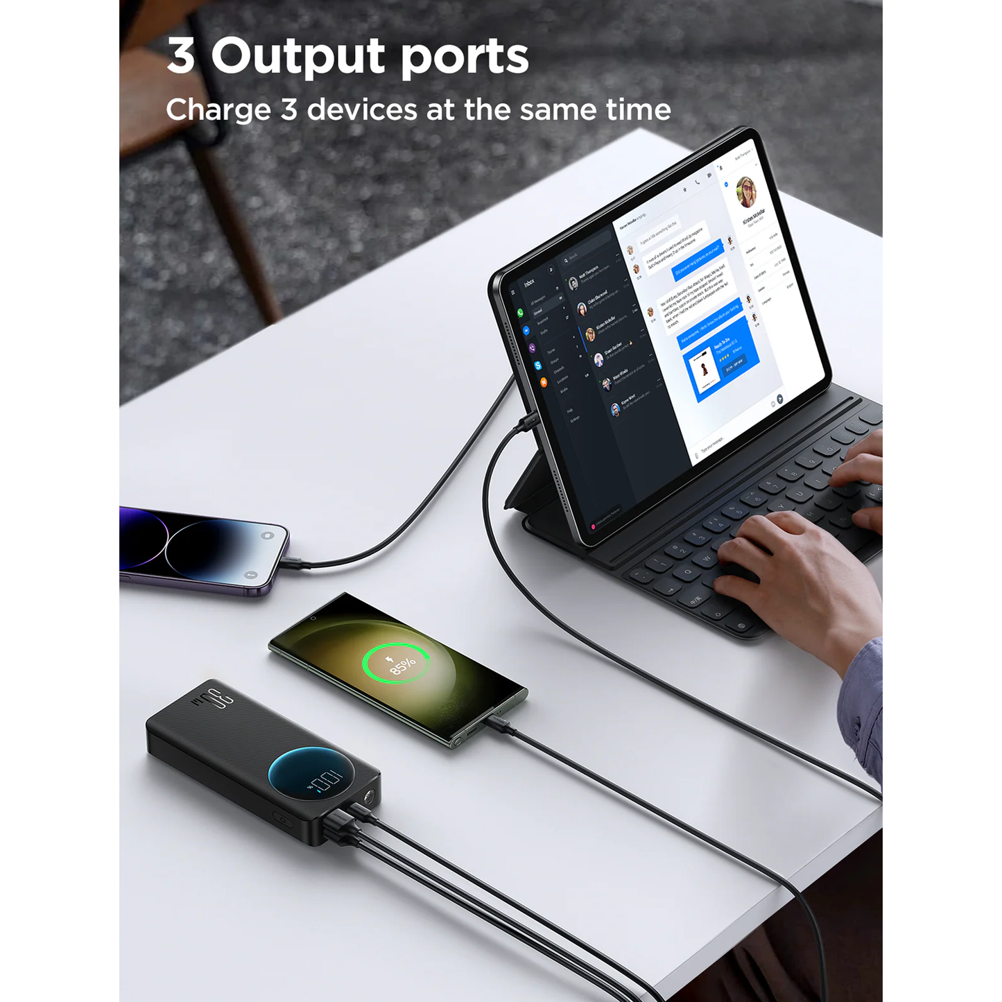 JOYROOM 30W Power Bank with High-Brightness Flashlight 20000mAh - JR-PBF02