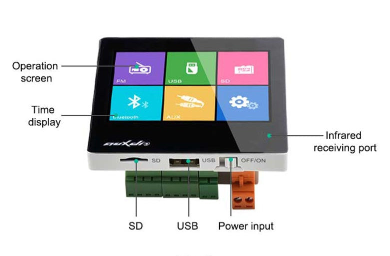 DSPPA مكبر صوت رقمي للموسيقى عالي الدقة بتقنية البلوتوث /DM837W