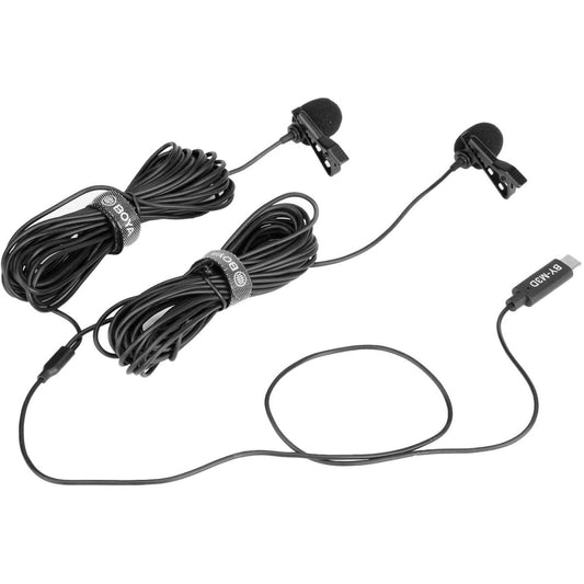 ميكروفون BOYA BY-M3D ثنائي الياقة بمنفذ USB من النوع C 