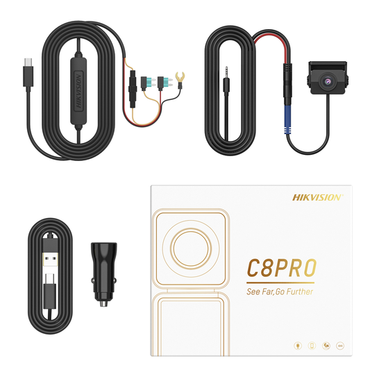 Hikvision 4K Dual-channel dash camera C8Pro (USB Powered /12V)