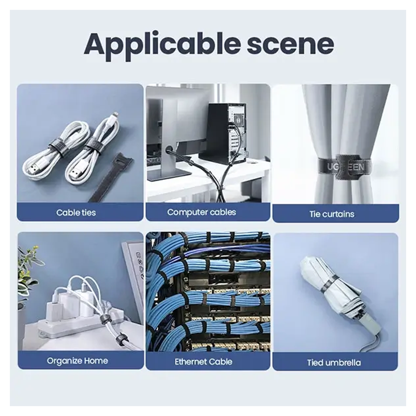 UGREEN Cable Management Sleeve Winder - 20 Pack / (20245P20)