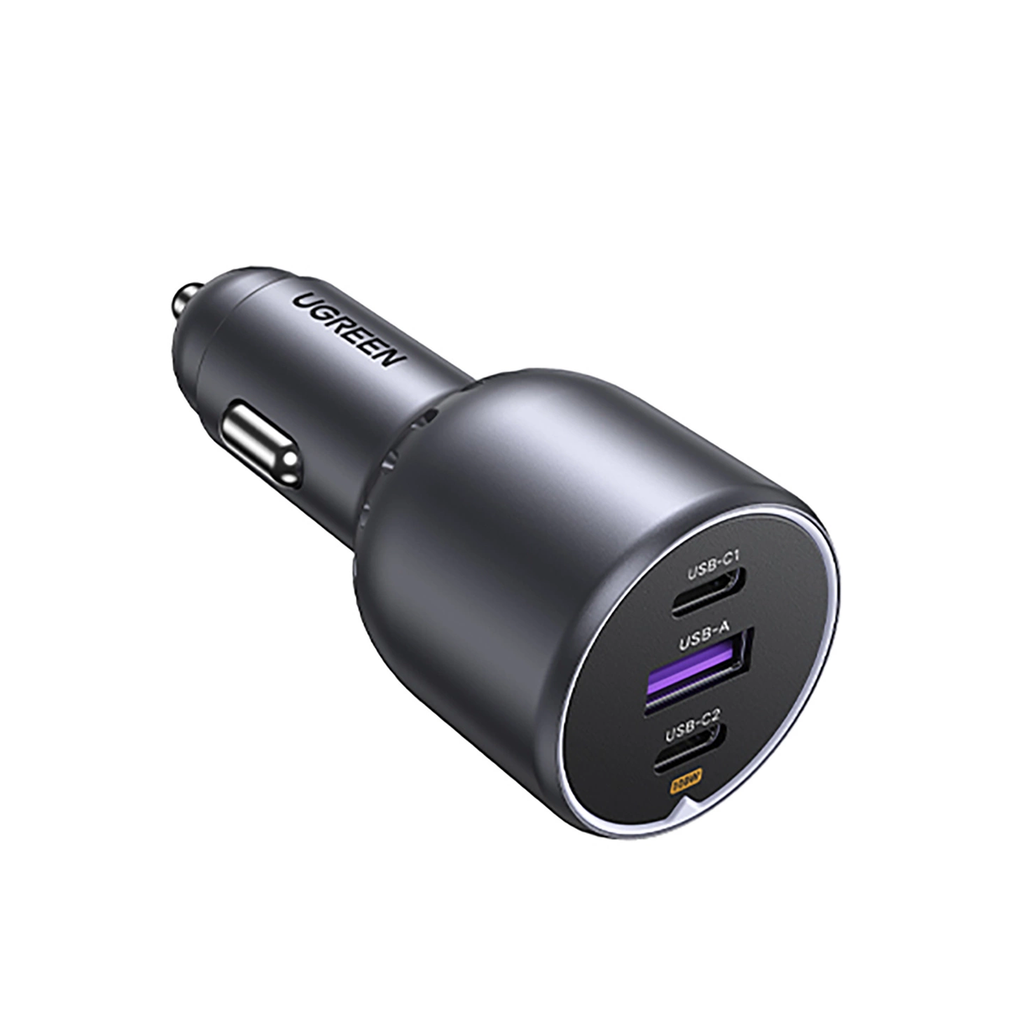 UGREEN 130W Dual Type-C & 1x USB Ports Metal Car Charger / - 35025