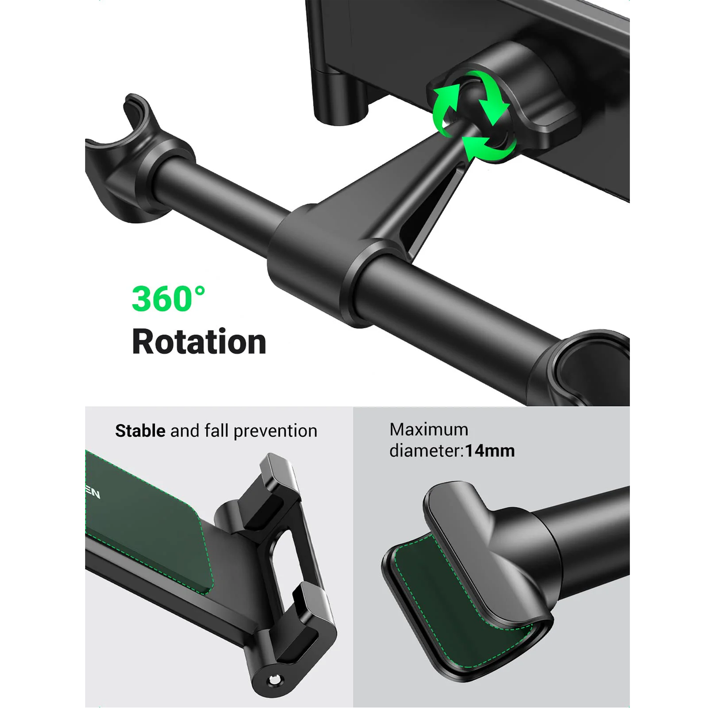 UGREEN Car Tablet & Phone Holder for Back Seat / 60108