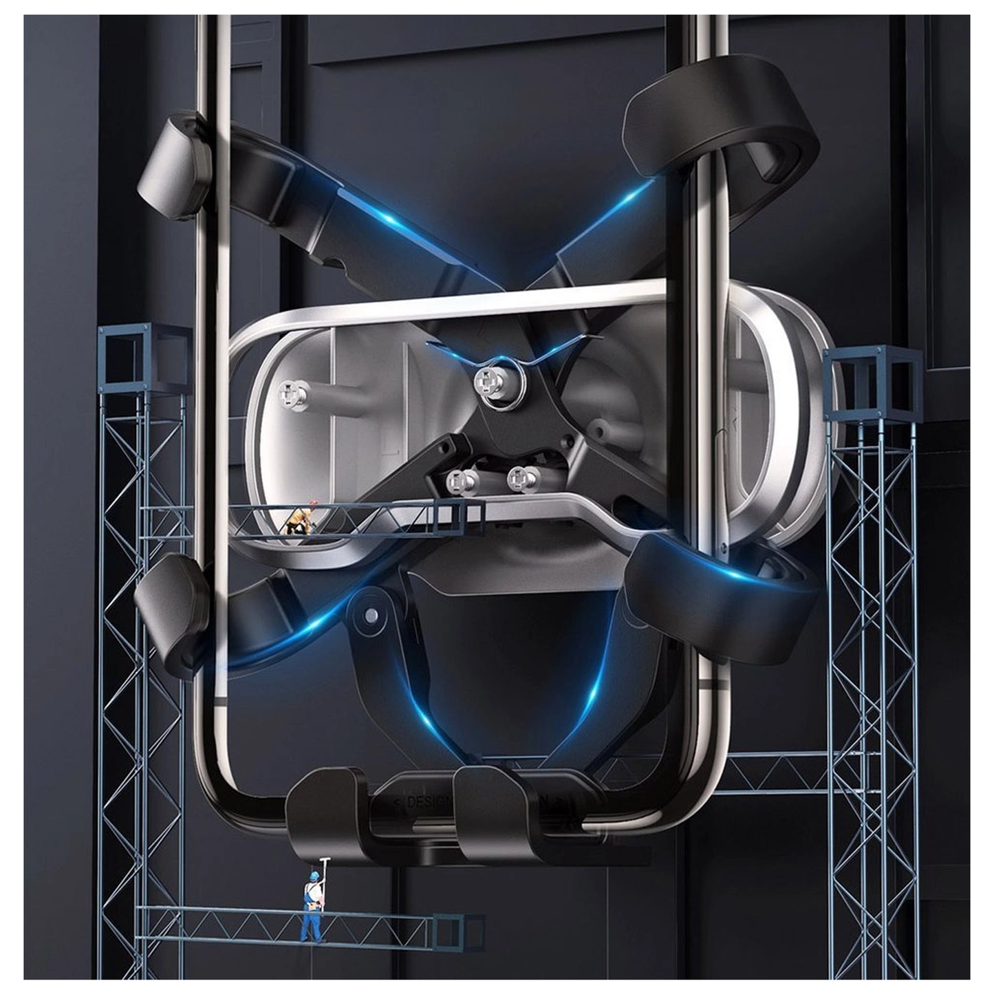 UGREEN Car Phone Mount Retractable Air Vent Gravity Cell Phone Holder Cradle with Hook /80871