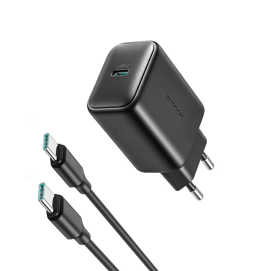 شاحن سريع JoyRoom 25 وات + كابل C إلى C بطول 1 متر /JR-TCF23