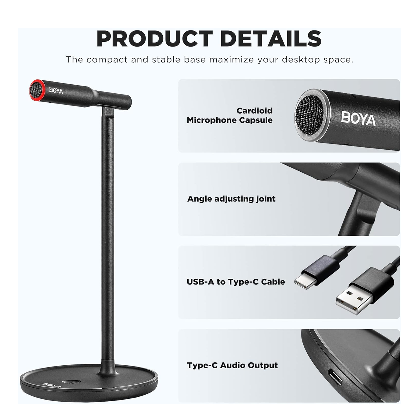 Boya BY-CM1 Desktop USB Microphone