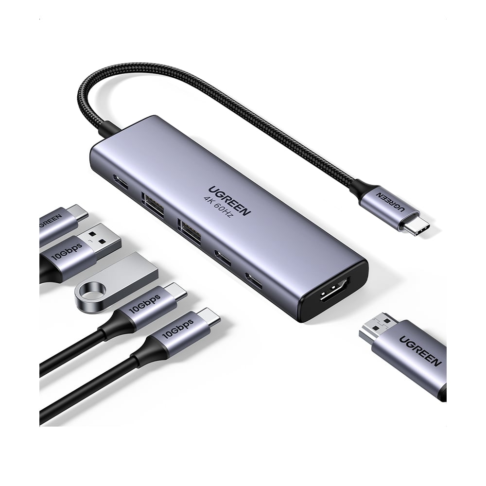 Ugreen 6 In 1 HDMI+2xUSB-A 3.2+2xUSB-C 3.2+PD / 35999