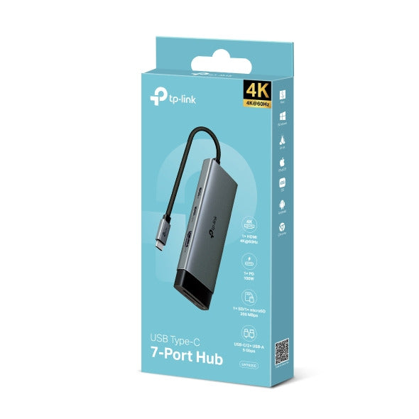TP-Link UH7020C | موزع USB Type-C مزود بـ 7 منافذ