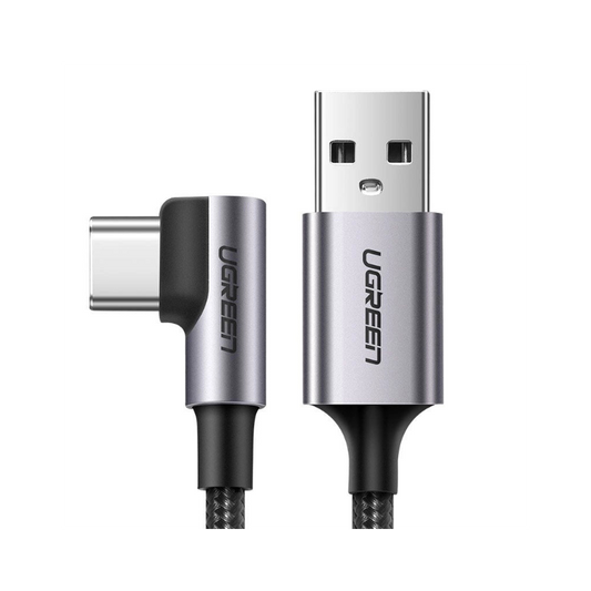 Ugreen Angled USB-C Male To USB2.0 A Male 3A Data Cable(90°Angle) (Black)/ US284
