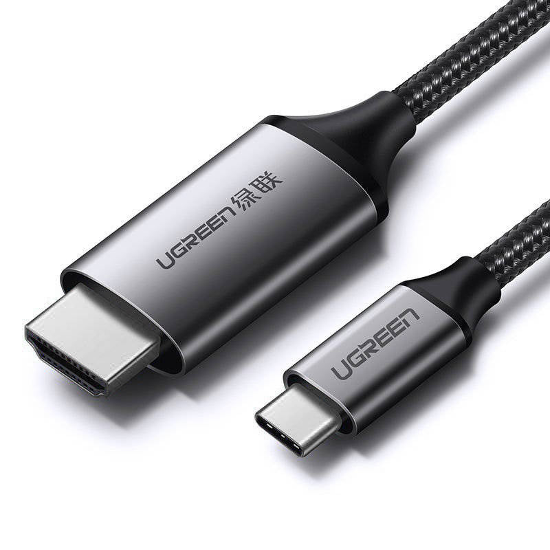 كابل Ugreen كابل HDMI - USB Type C 4K 60 هرتز 1.5 متر أسود-رمادي /50570