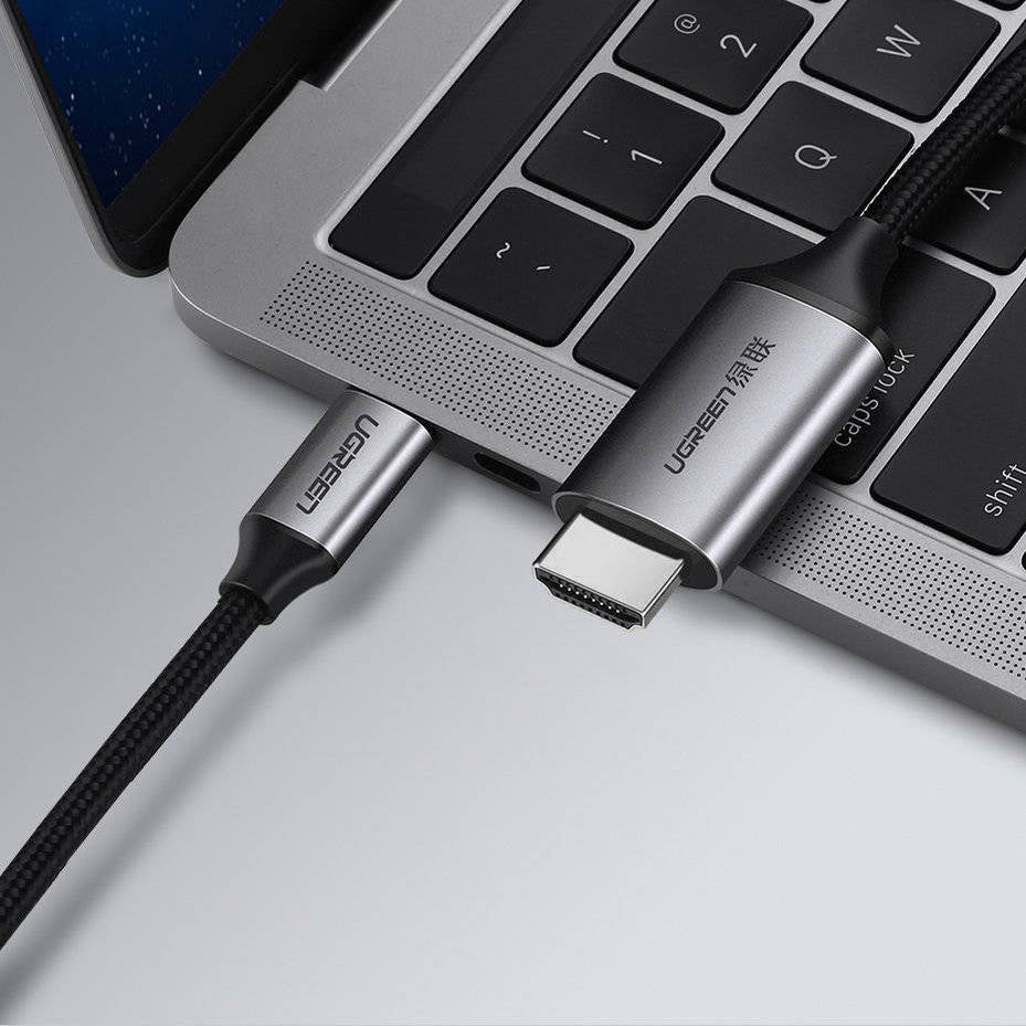 كابل Ugreen كابل HDMI - USB Type C 4K 60 هرتز 1.5 متر أسود-رمادي /50570