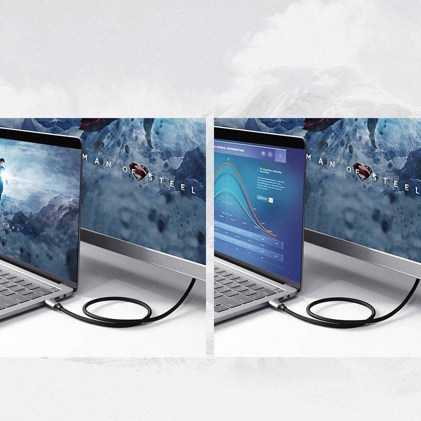 كابل Ugreen كابل HDMI - USB Type C 4K 60 هرتز 1.5 متر أسود-رمادي /50570