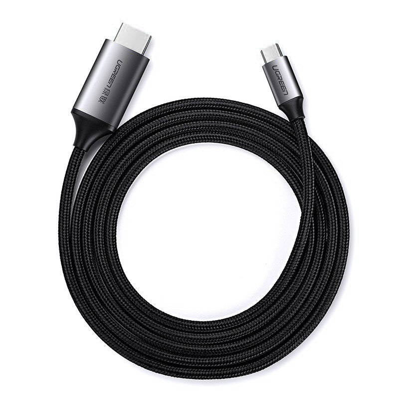 كابل Ugreen كابل HDMI - USB Type C 4K 60 هرتز 1.5 متر أسود-رمادي /50570