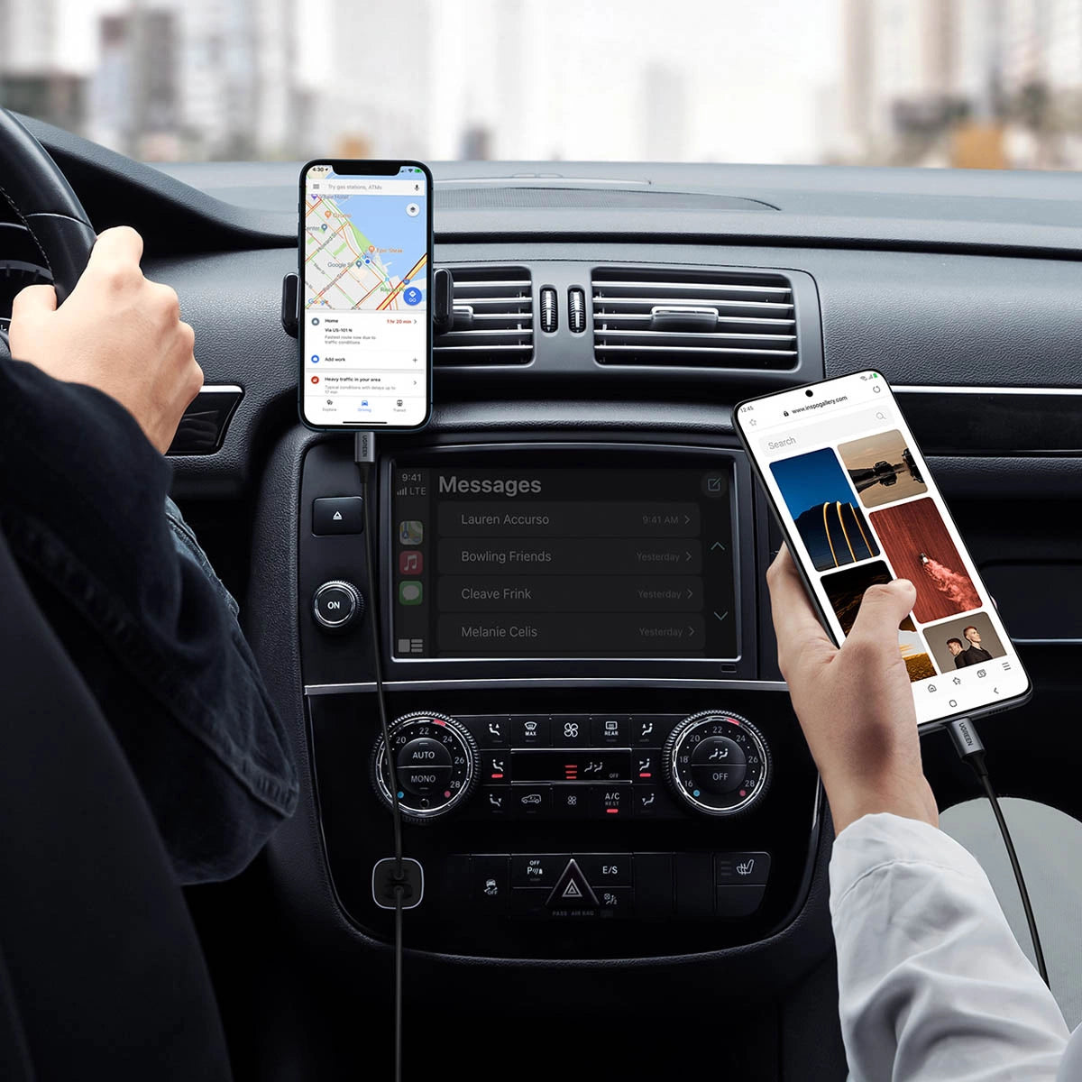 شاحن يوجرين سيارة سريع بقوة 30 واط  / 40858