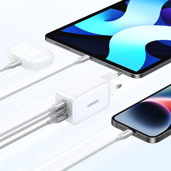 UGREEN Nexode 65W USB C GaN 3-Ports Wall Charger | 10335 UGREEN Nexode 65W USB C GaN 3-Ports Wall Charger | 10335