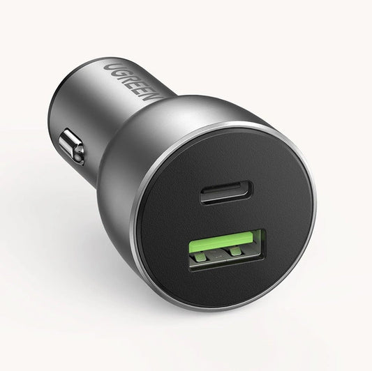 Ugreen Car Charger USB/USB Type C Quick Charge 3.0 Power Delivery 36 W 3 A gray / 60980