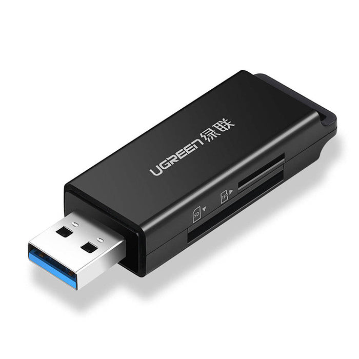 UGREEN USB 3.0 TO TF + SD DUAL CARD READER (BLACK) / 40752
