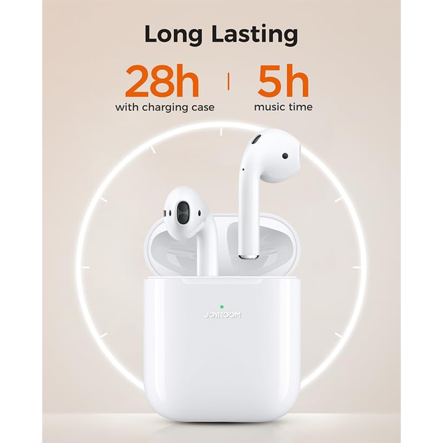 سماعة أذن بلوتوث لاسلكية|لون أبيض| JOYROOM JR-T03S Air TWS 