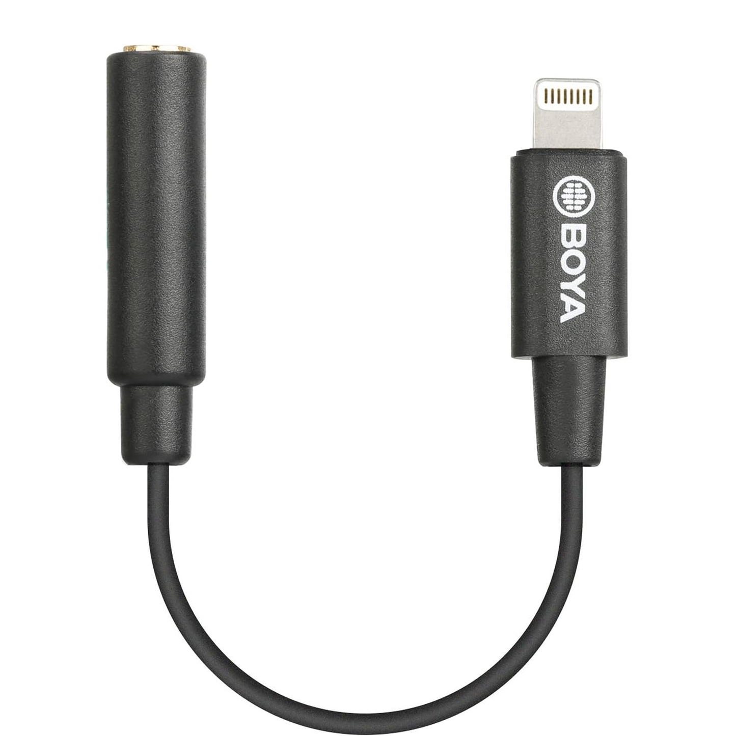 BOYA BY-K3 3.5mm TRRS Female to Lightning Male Audio Adapter Dongle Cable