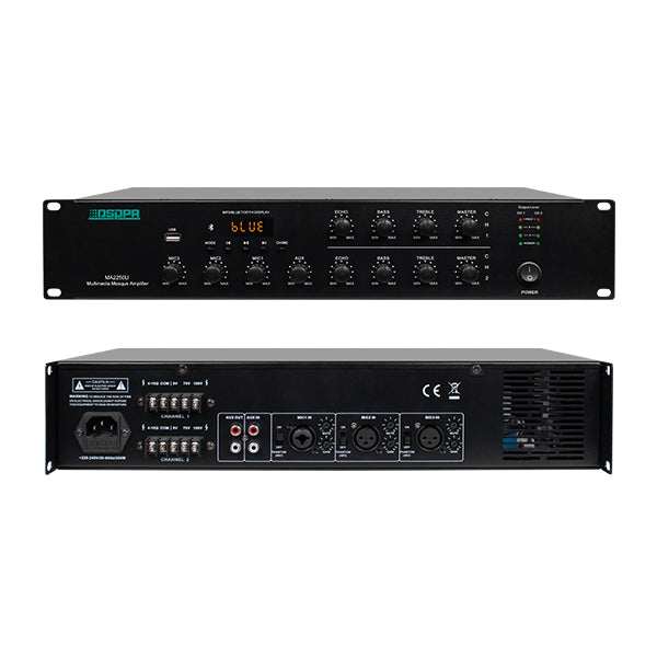 DSPPA Multimedia Mosque Amplifier 2*250W /MA2250U