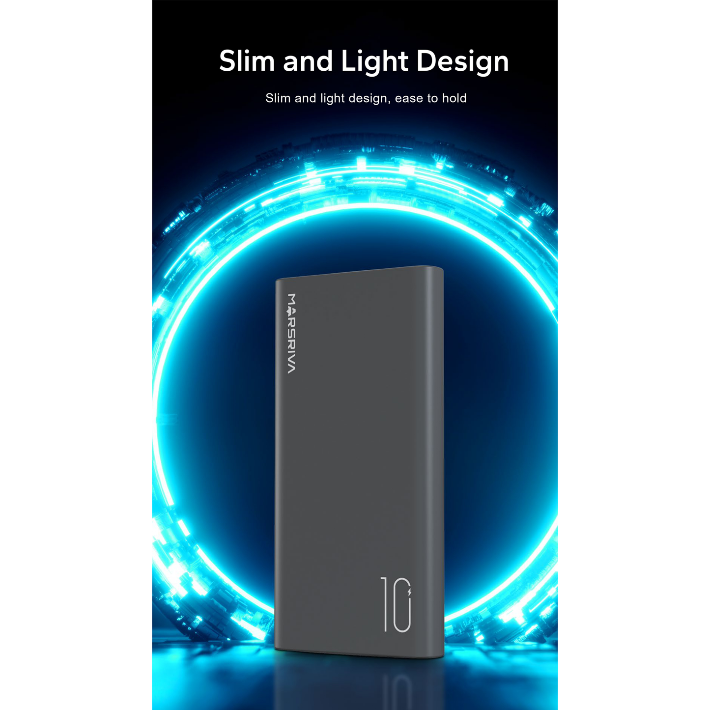 باور بانك بسعة 10000 مللي أمبير | شحن سريع | 22.5 واط | مارسريفا من لينكوم | MR.PB10