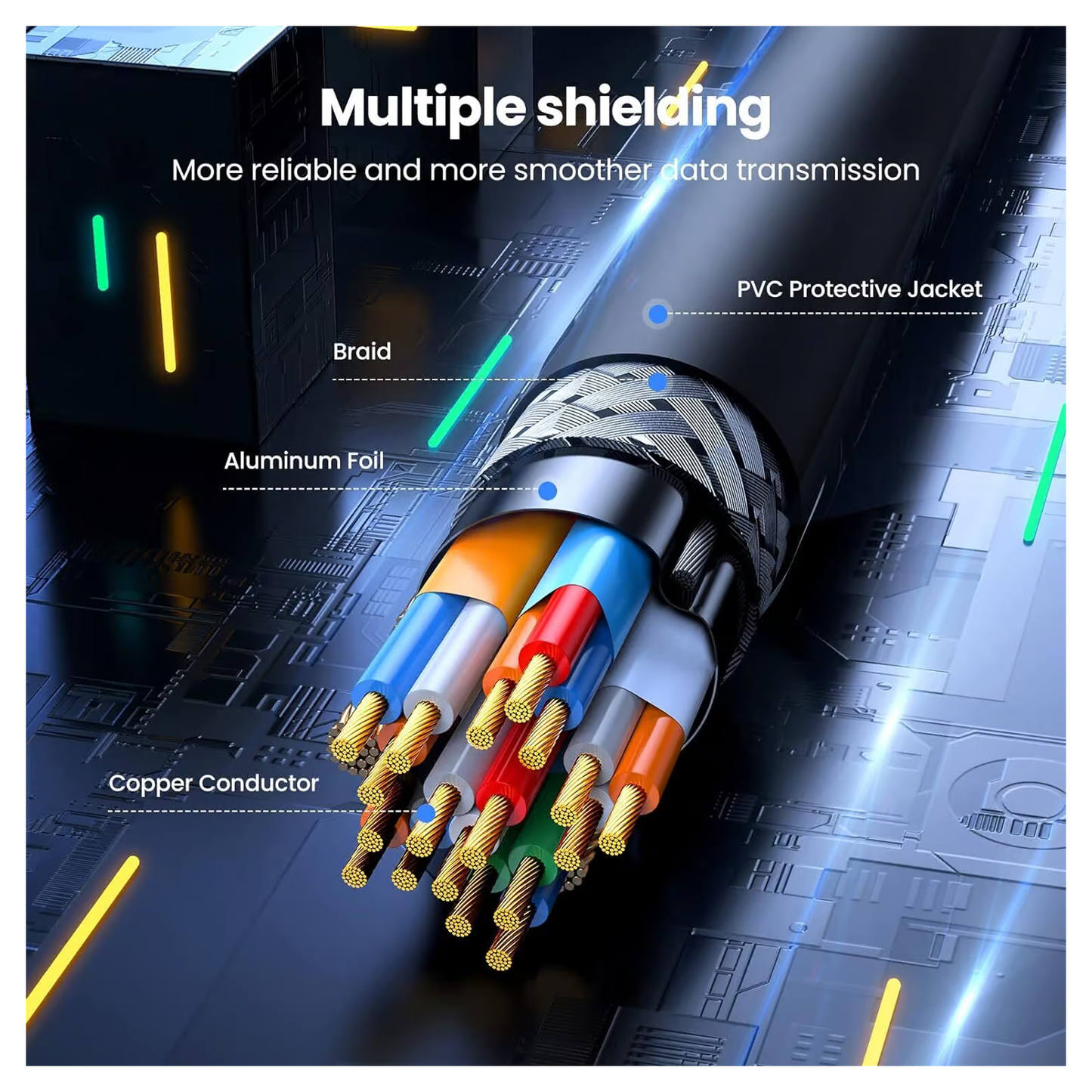 كابل يو جرين مايكرو HDMI إلى HDMI بطول 1.5 متر أسود / HD127