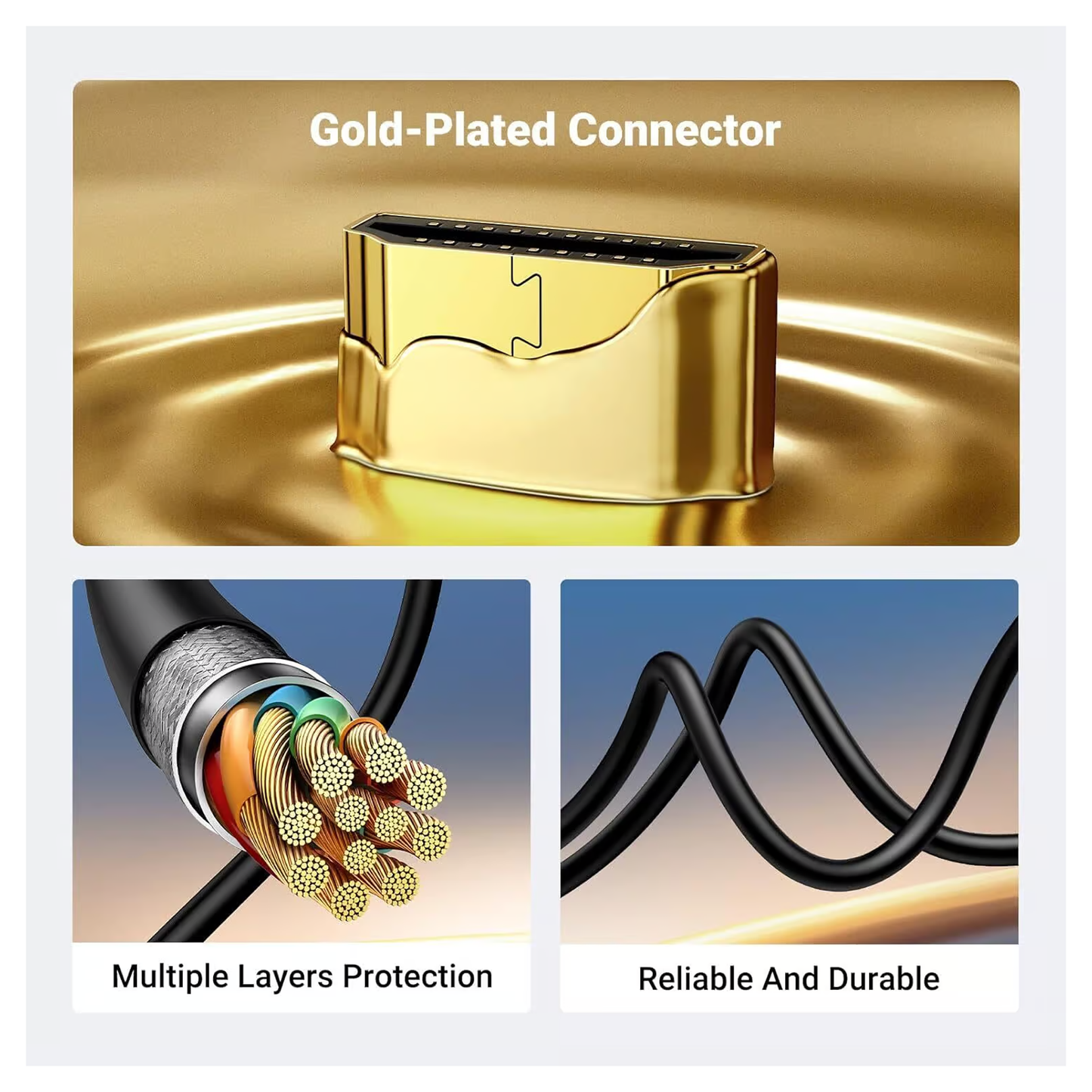 كابل يو جرين مايكرو HDMI إلى HDMI بطول 1.5 متر أسود / HD127