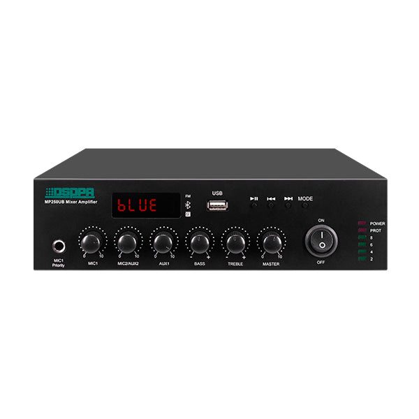 DSPP 250W Mini Digital Mixer Amplifier with USB & Bluetooth | MP250UB DSPP 250W Mini Digital Mixer Amplifier with USB & Bluetooth | MP250UB