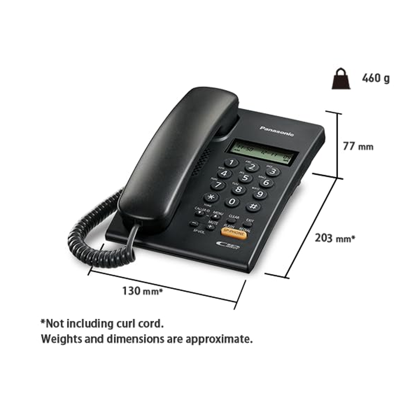 Panasonic KX-TSC62 Corded Phone - Black