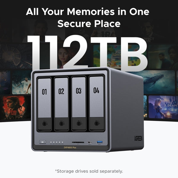 UGREEN Network Attached Storage DX4800 Plus (Diskless) EU / DXP4800 Plus / 35261 UGREEN Network Attached Storage DX4800 Plus (Diskless) EU / DXP4800 Plus / 35261