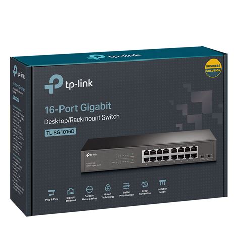مفتاح جيجابت TP-Link 16 منفذًا للتركيب على الرف / TL-SG1016