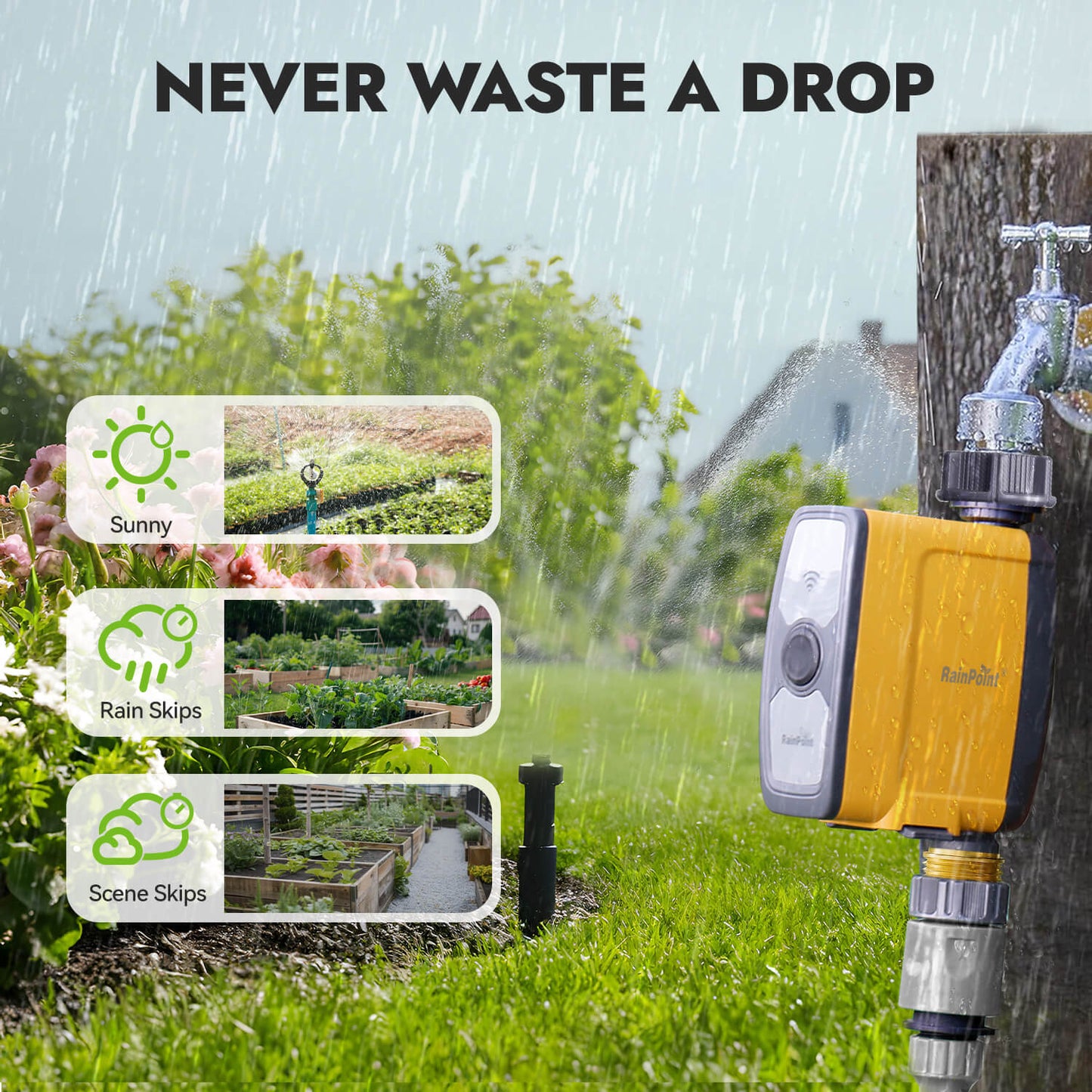 طقم مؤقت / صمام مياه ذكي وايفاي (صمام ذكي + مقبس ذكي (فيش أوروبي))