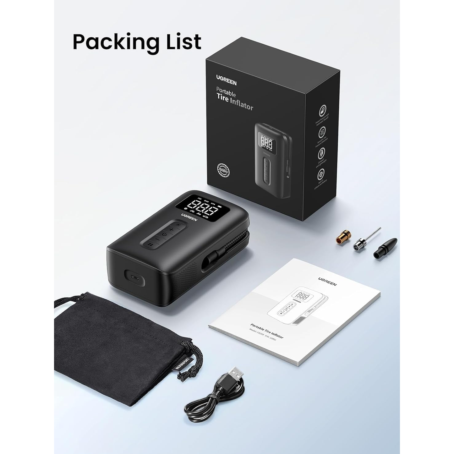 UGREEN Portable Tire Inflator / 15951