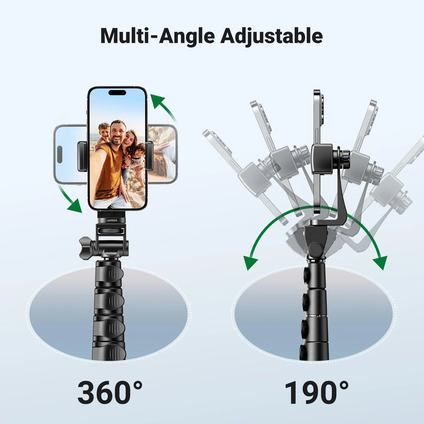 UGREEN Tripod Stand 1.7m With Bluetooth Remote For selfie Livestream and Others / 15609