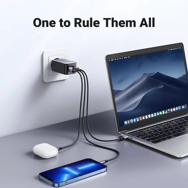 UGREEN Nexode 65W USB C GaN 3-Ports Wall Charger / 10335
