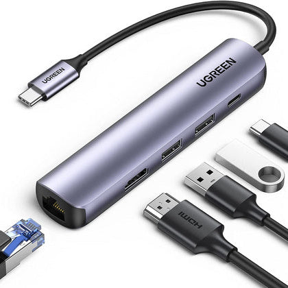 UGREEN USB-C Multifunction Gigabit Ethernet Adapter with PD | 20932