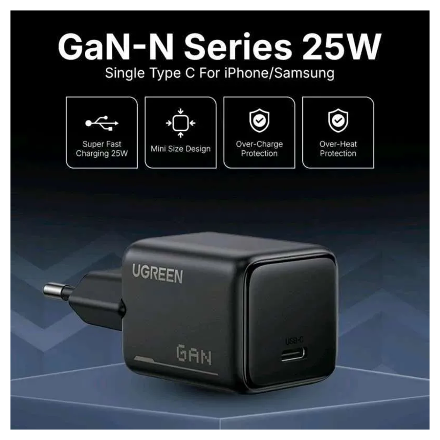 UGREEN 25W USB-C GaN Fast Charger Set EU / 75103