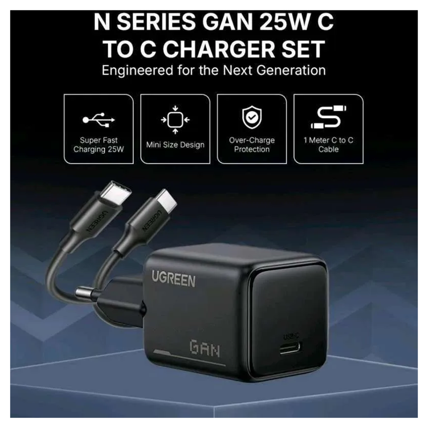 UGREEN 25W USB-C GaN Fast Charger Set EU / 75103